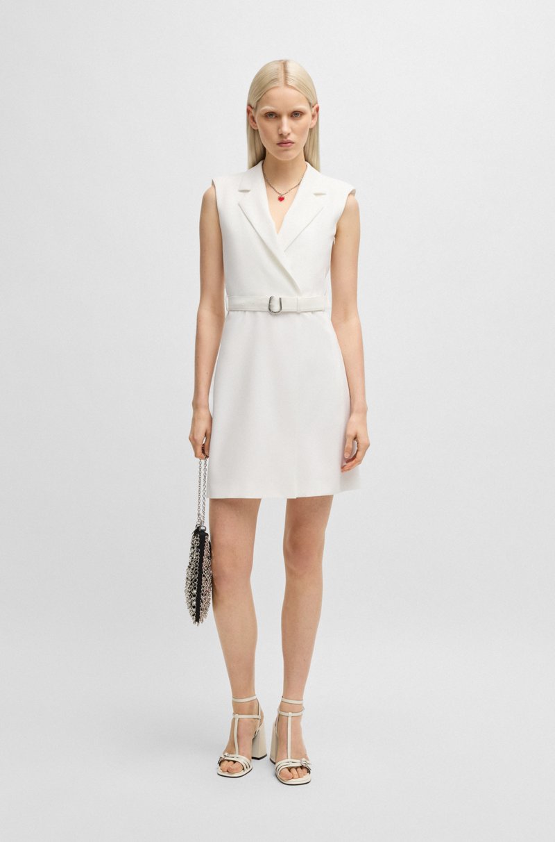 Hugo Boss Vestido estilo blazer con cinturón de hebilla