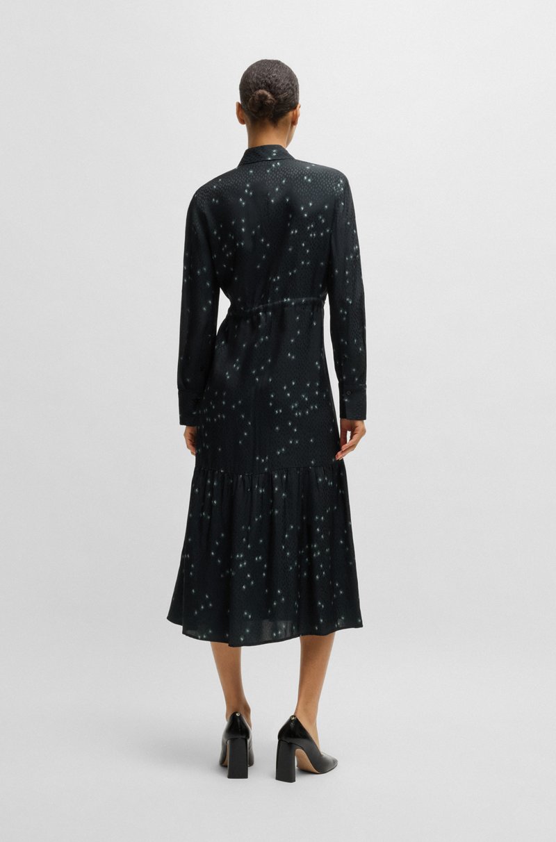 Hugo Boss Vestido Maxi Con Estampado Y Jacquard De Puntos