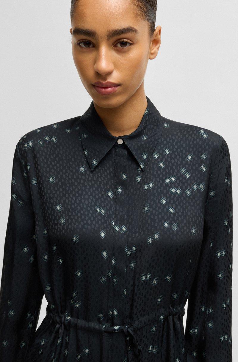 Hugo Boss Vestido Maxi Con Estampado Y Jacquard De Puntos