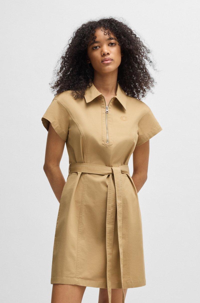 Hugo Boss Vestido Mini Con Cremallera Y Logo De Happy HUGO