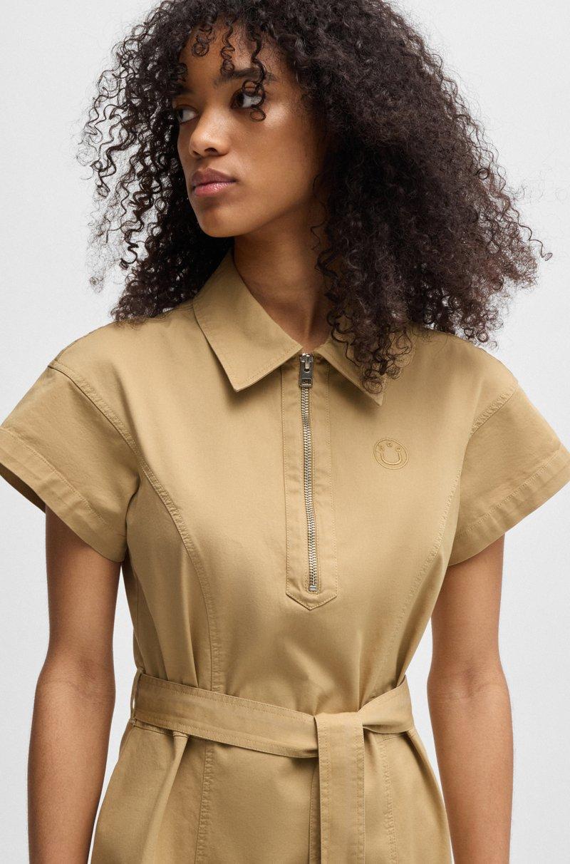 Hugo Boss Vestido Mini Con Cremallera Y Logo De Happy HUGO