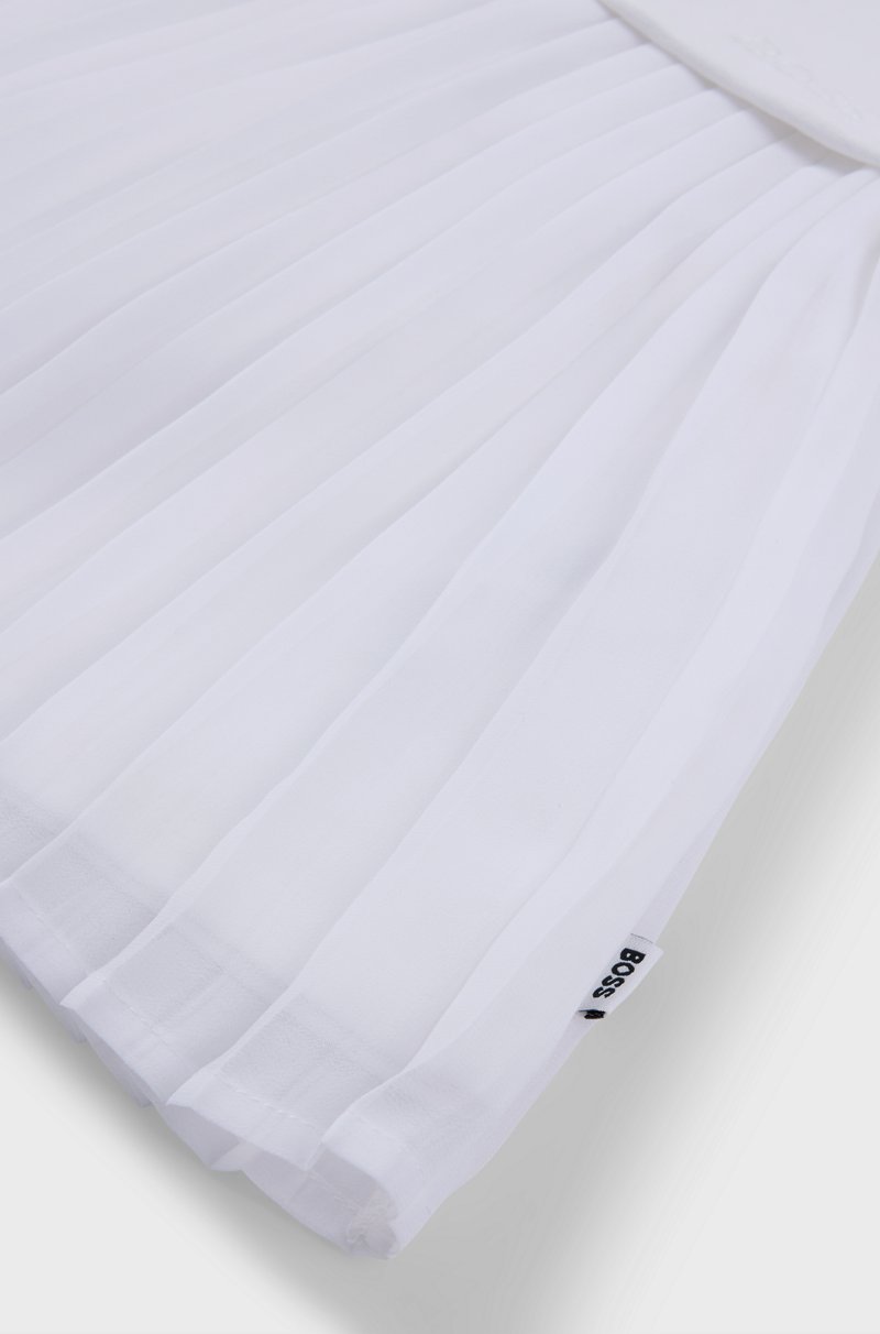 Hugo Boss Vestido Para Bebé Con Top De Punto Y Falda Plisada