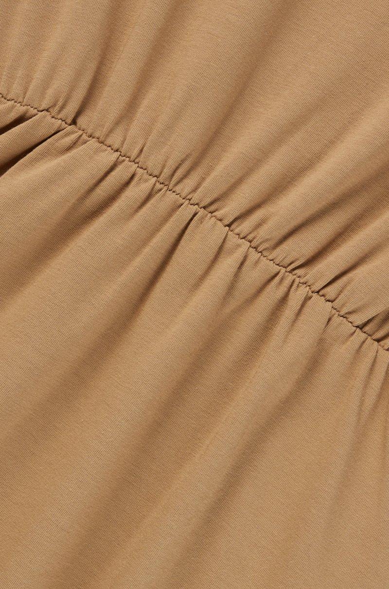 Hugo Boss Vestido Para Niñas En Algodón Elástico Con Logo Estampado Lustroso