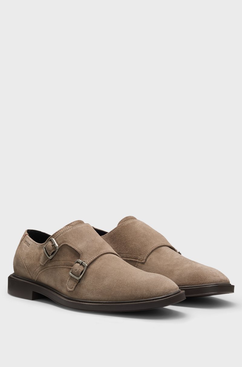 Hugo Boss Zapatos de ante con hebilla y dos correas