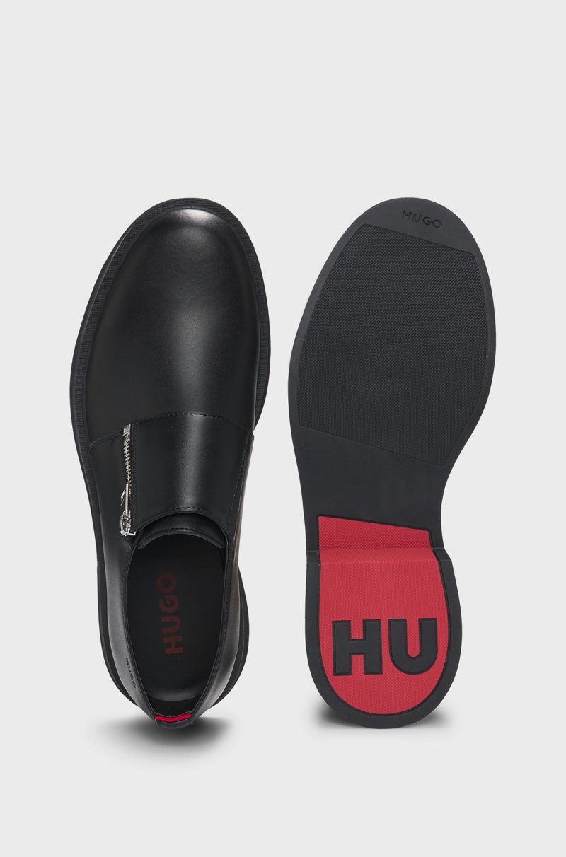 Hugo Boss Zapatos De Piel Con Solapa Y Cremallera Corta