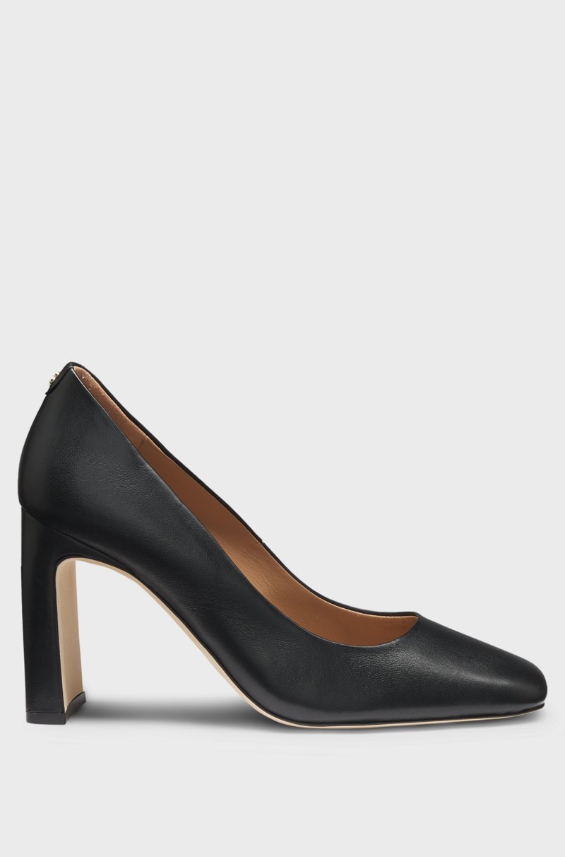 Hugo Boss Zapatos De Tacón En Piel De Napa Con Detalle De Monograma Double B