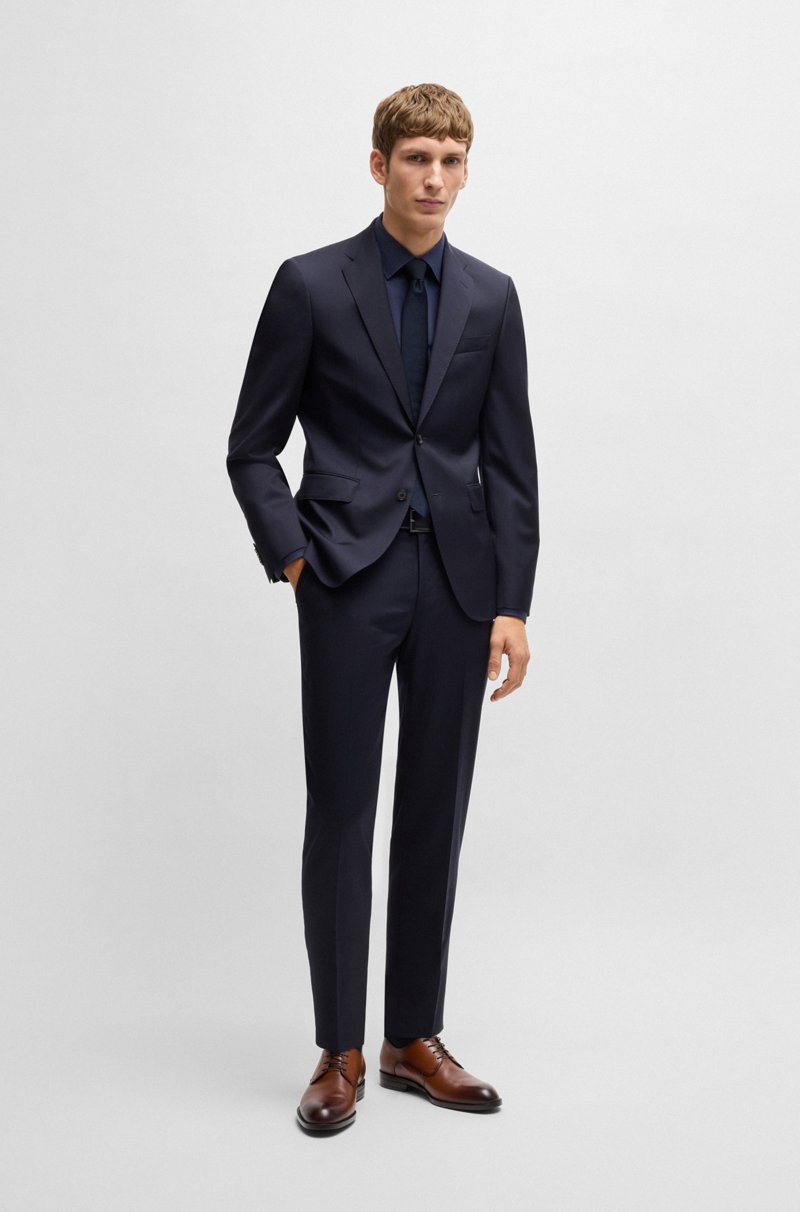 Hugo Boss Zapatos Derby De Piel Con Costuras Dobles