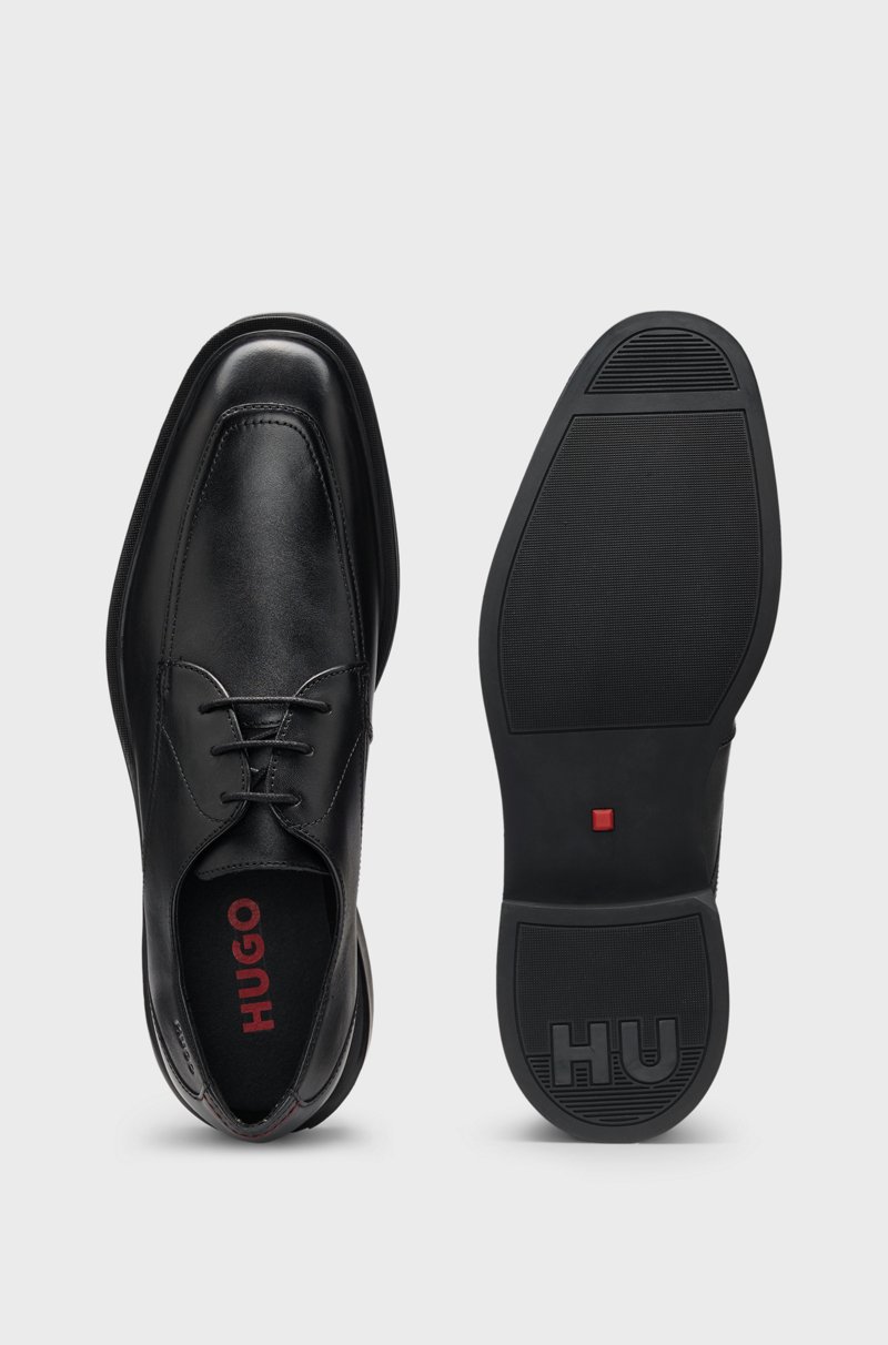 Hugo Boss Zapatos Derby De Piel Con Costuras Dobles