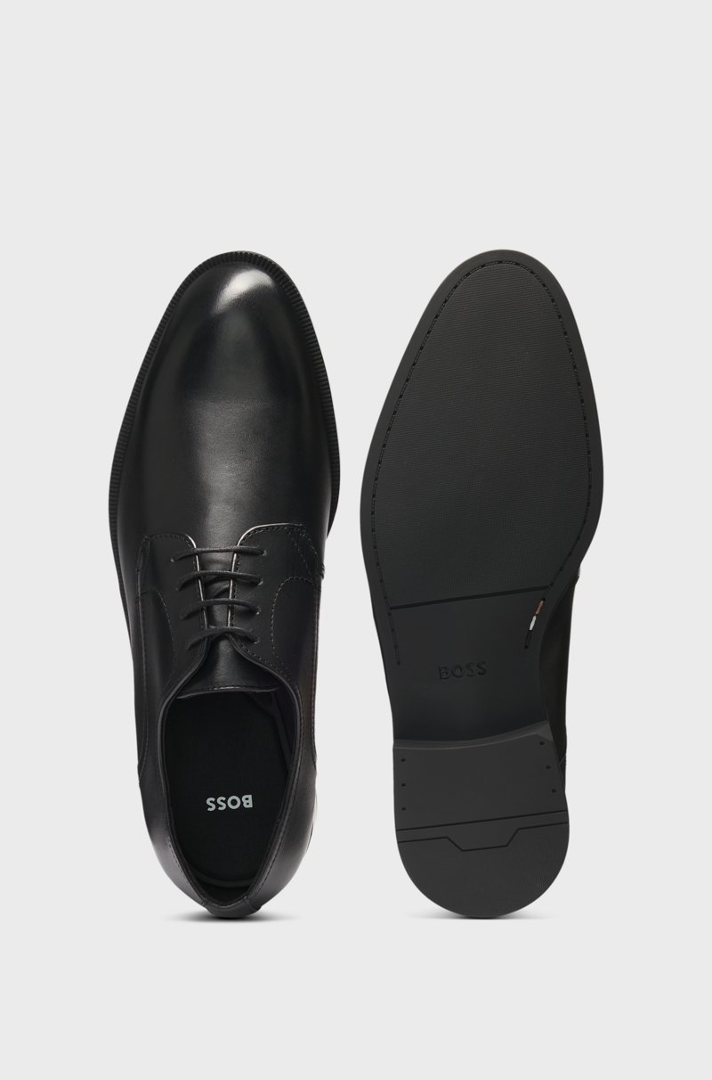 Hugo Boss Zapatos Derby De Piel Con Costuras Dobles