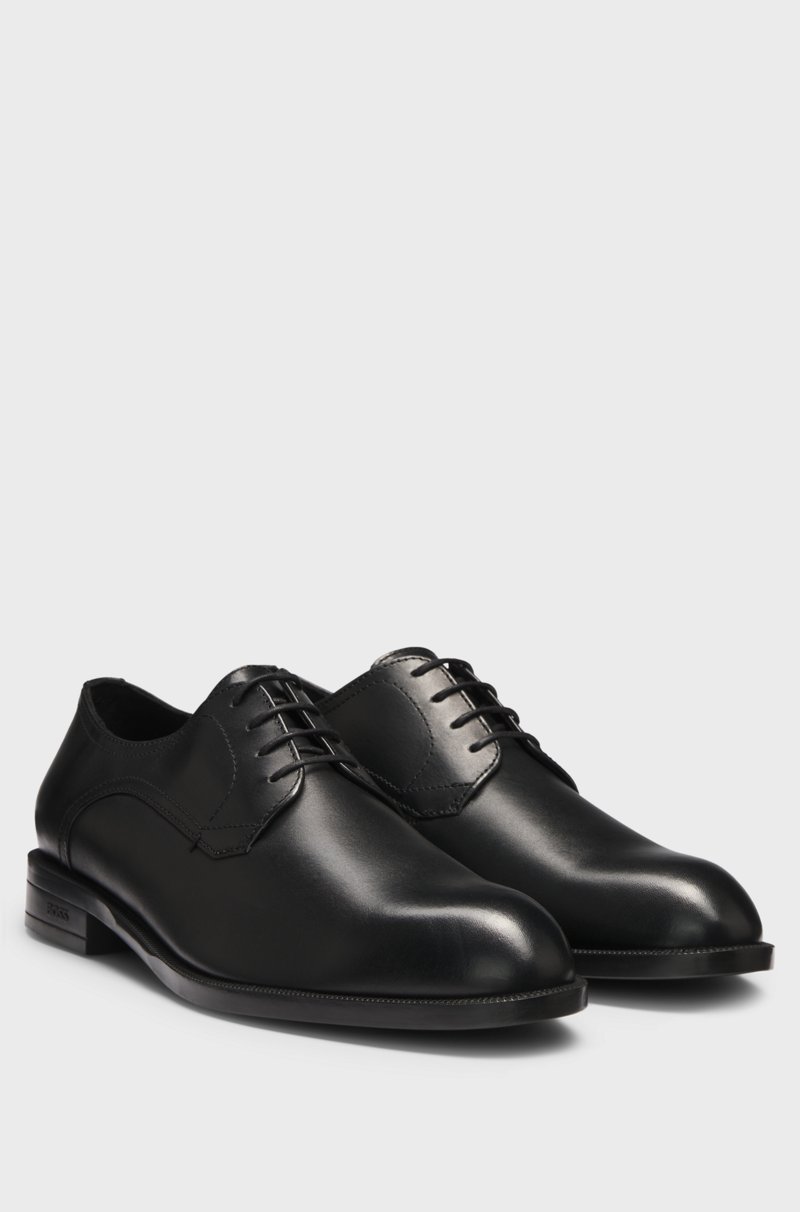 Hugo Boss Zapatos Derby de piel con costuras dobles