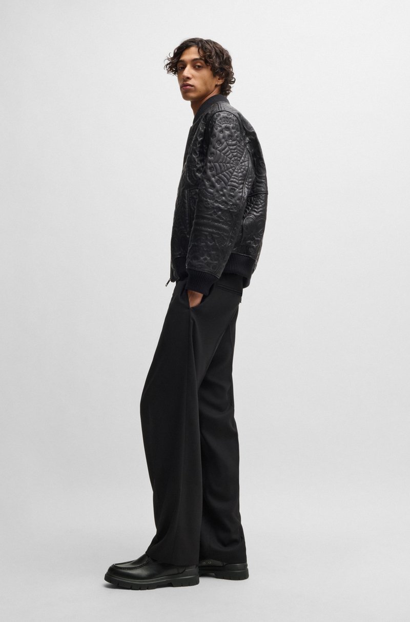 Hugo Boss Zapatos Derby De Piel Con Costuras Dobles