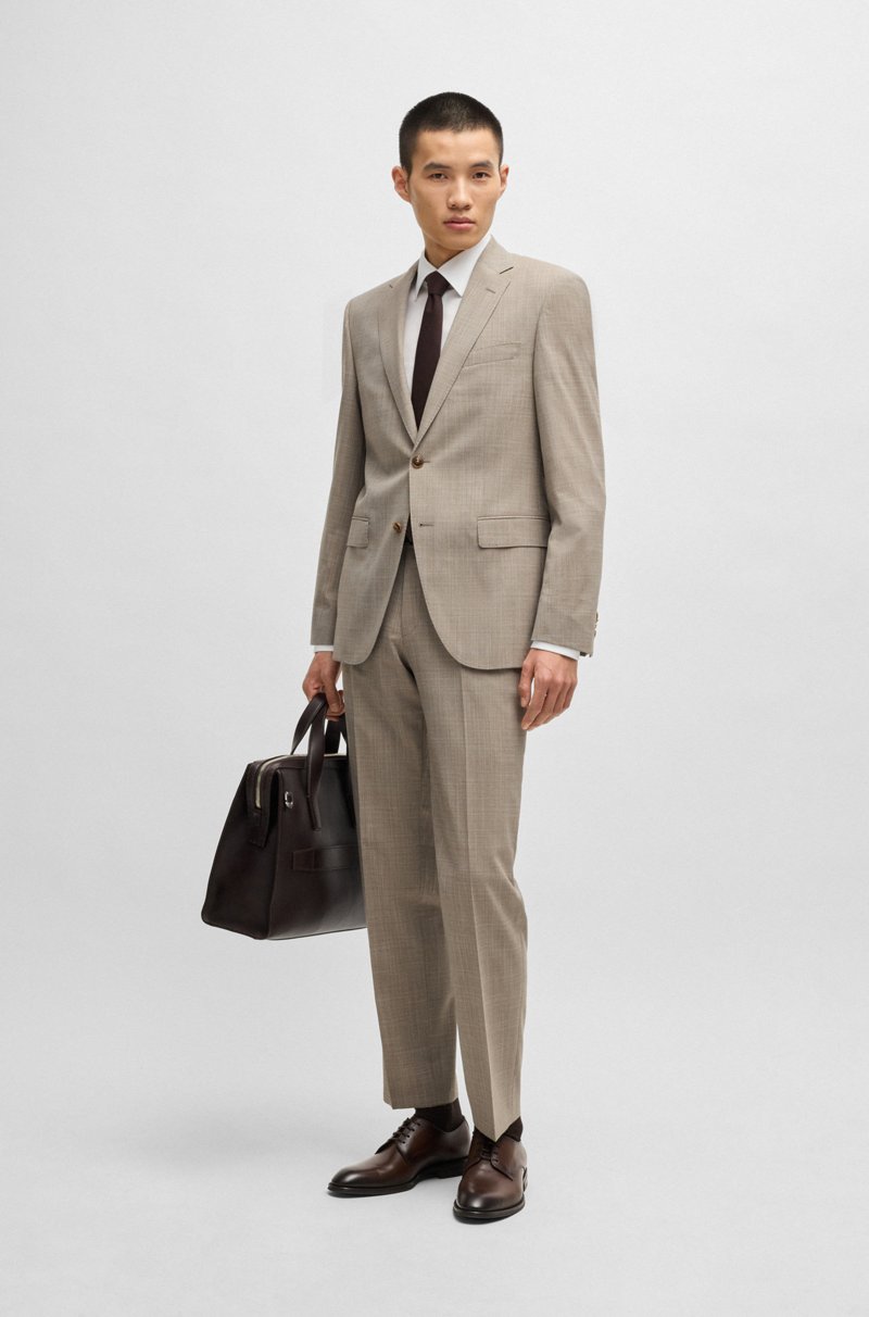 Hugo Boss Zapatos Derby De Piel Con Detalles De Costuras