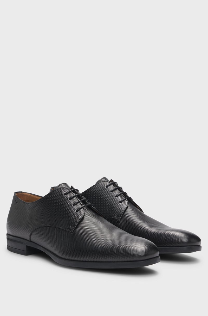 Hugo Boss Zapatos Derby de piel con estructura y plantilla acolchada