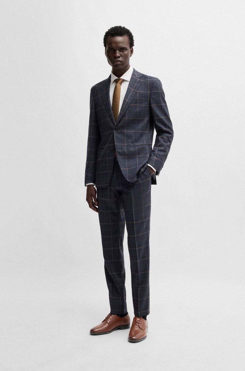 Hugo Boss Zapatos Derby De Piel Con Ribetes De La Marca