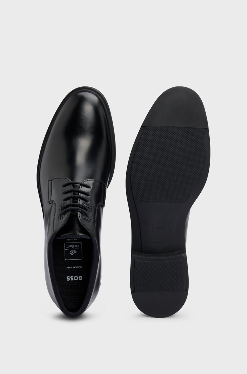 Hugo Boss Zapatos Derby De Piel Con Ribetes Elaborados En Italia