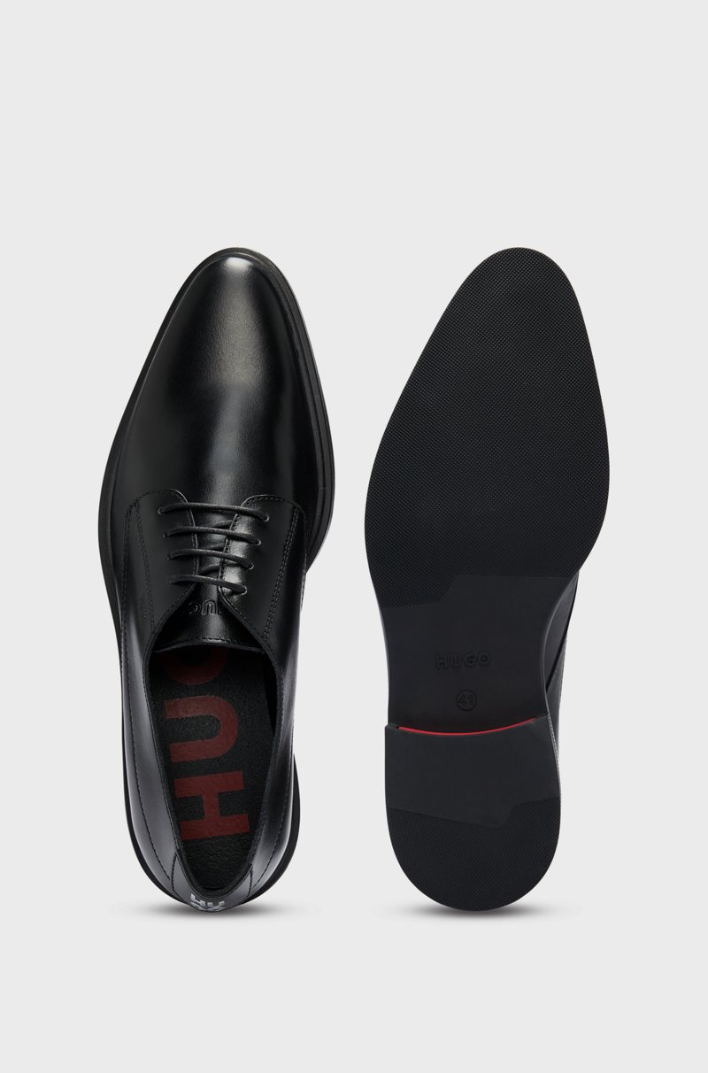Hugo Boss Zapatos Derby En Piel De Napa Con Logo Grabado