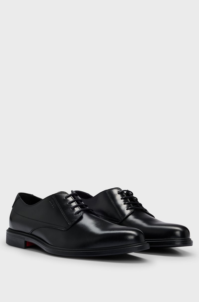 Hugo Boss Zapatos Derby en piel de napa con logo grabado
