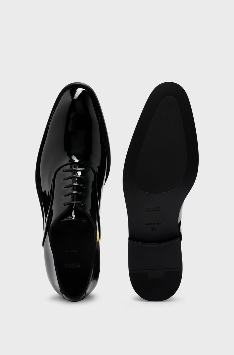 Hugo Boss Zapatos Oxford De Charol Con Detalles Pespunteados
