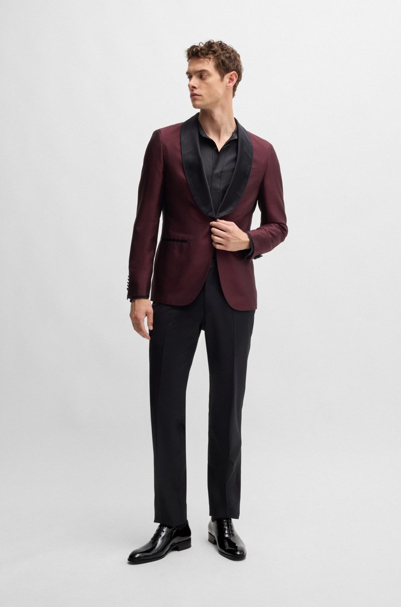 Hugo Boss Zapatos Oxford De Charol Con Ribete En El Collarín