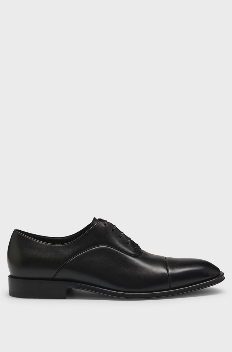 Hugo Boss Zapatos Oxford De Piel Lisa Con Puntera Marcada