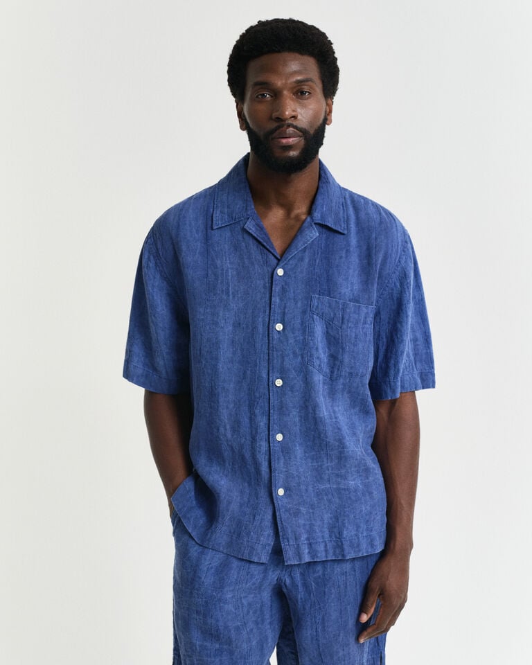 Gant Camisa de manga corta Relaxed Fit Resort de lino
