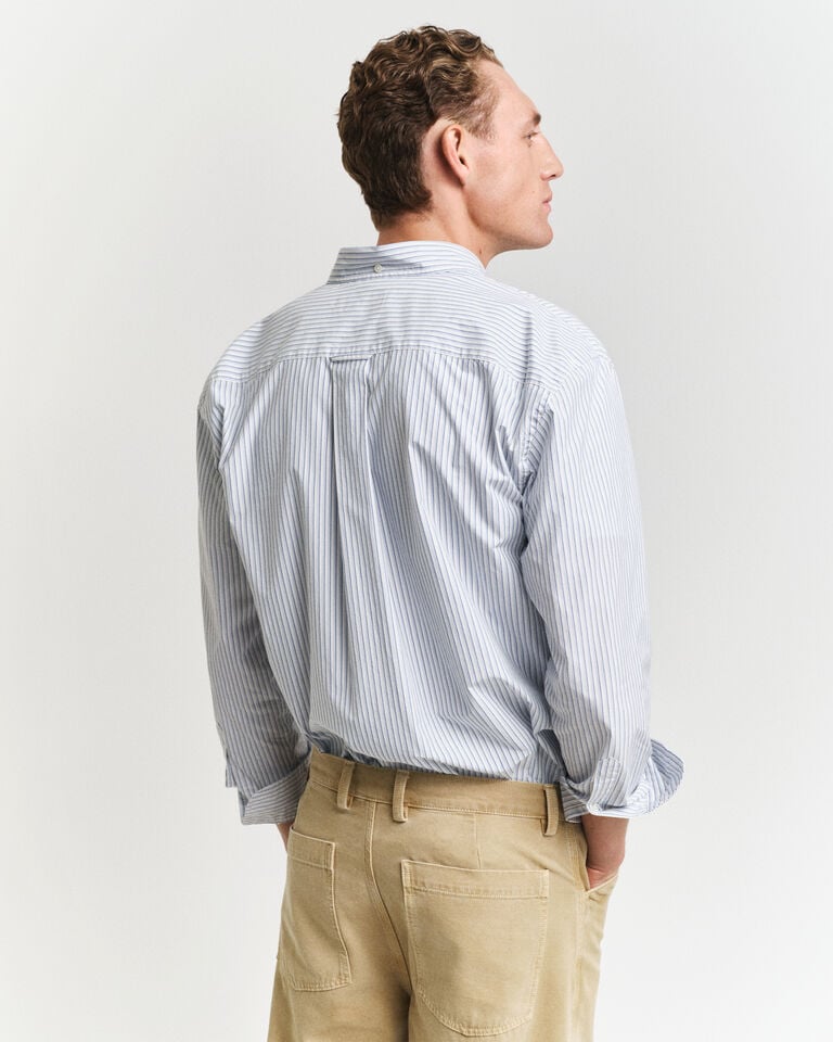 Gant Camisa De Popelina A Rayas De Inspiración Histórica Relaxed Fit