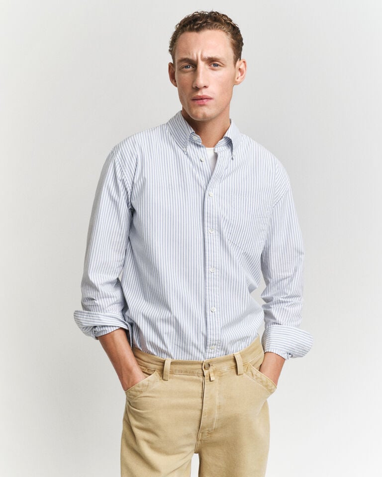 Gant Camisa de popelina a rayas de inspiración histórica Relaxed Fit