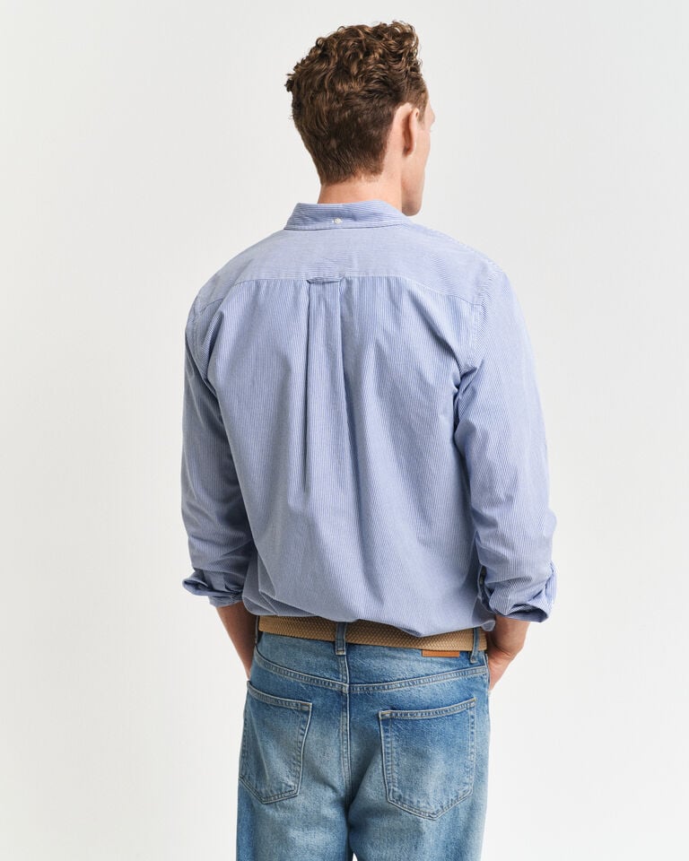Gant Camisa De Popelina Clásica A Rayas Finas Regular Fit