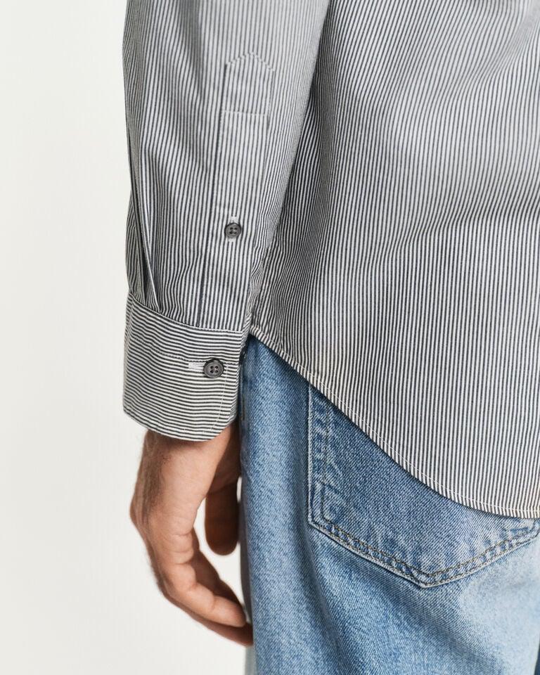 Gant Camisa De Popelina Clásica A Rayas Finas Regular Fit