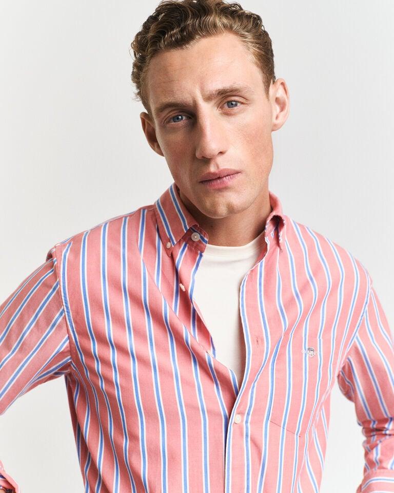 Gant Camisa De Popelina Clásica De Rayas Regular Fit