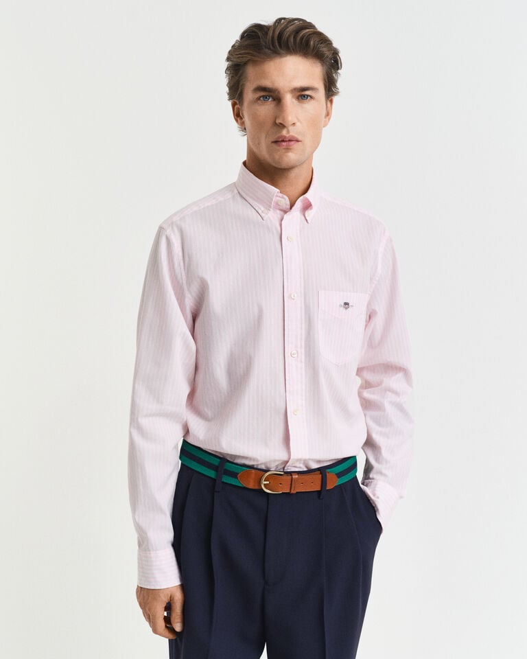 Gant Camisa de popelina clásica de rayas Regular Fit