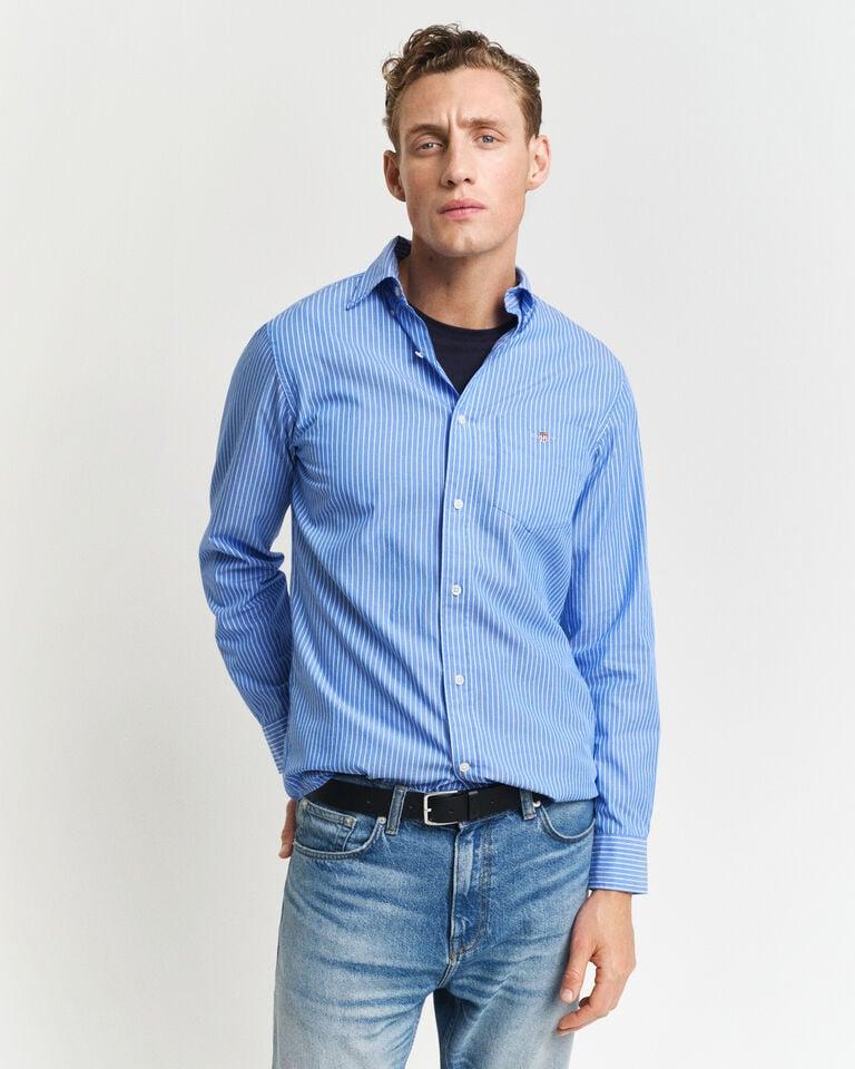 Gant Camisa de popelina clásica de rayas Regular Fit