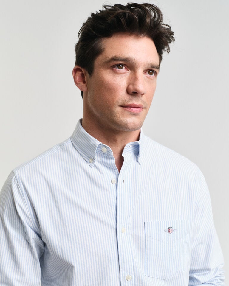 Gant Camisa Oxford Clásica Regular Fit De Rayas Finas
