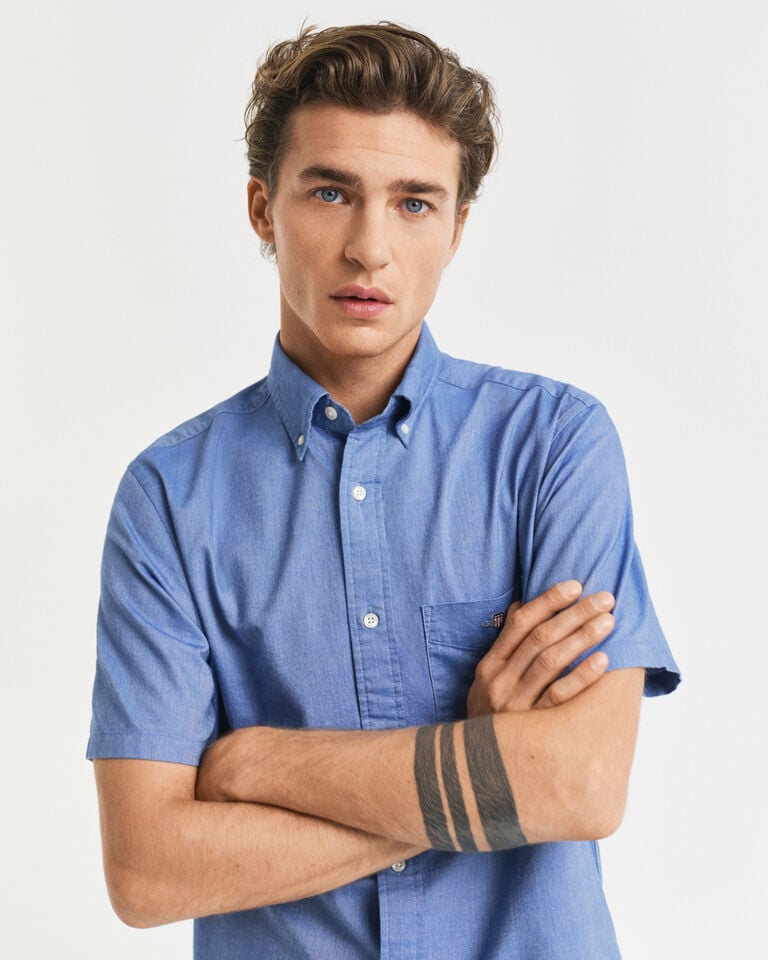 Gant Camisa Oxford Regular Fit Clásica De Manga Corta