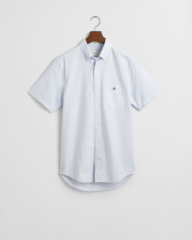 Gant Camisa Oxford Regular Fit clásica de rayas y manga corta