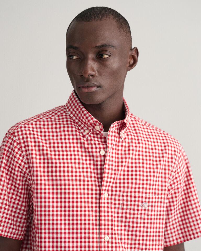 Gant Camisa Regular Fit Clásica De Manga Corta En Popelina A Cuadros Vichy
