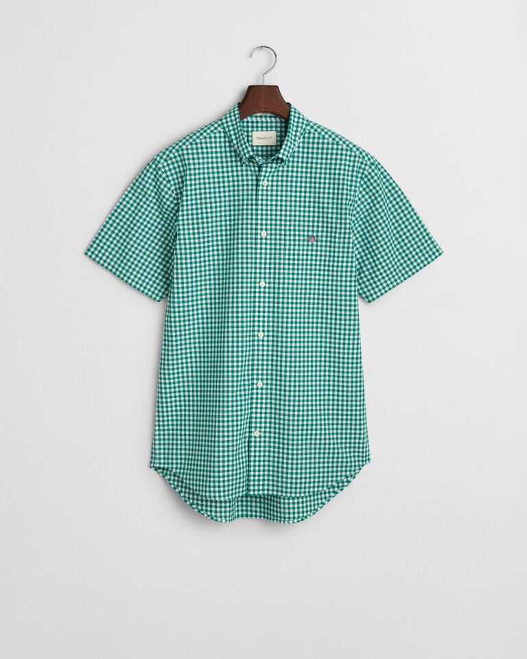 Gant Camisa Regular Fit clásica de manga corta en popelina a cuadros Vichy