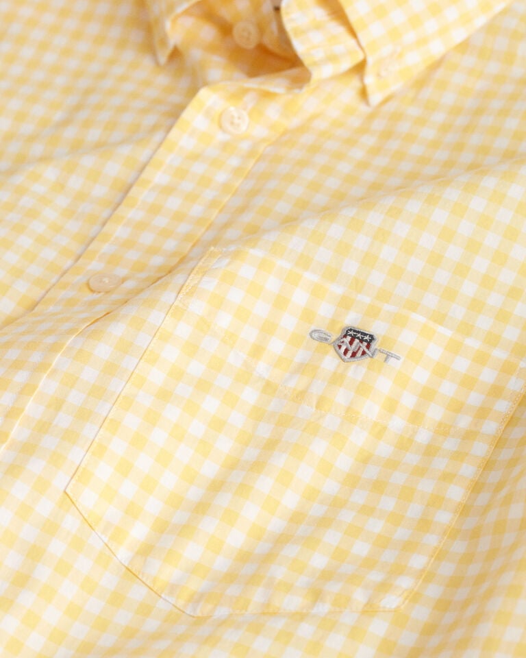 Gant Camisa Regular Fit Clásica De Manga Corta En Popelina A Cuadros Vichy