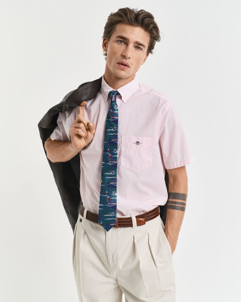Gant Camisa Regular Fit clásica de manga corta en popelina