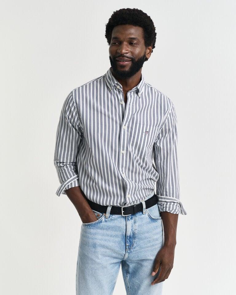 Gant Camisa Regular Fit clásica de popelina a rayas