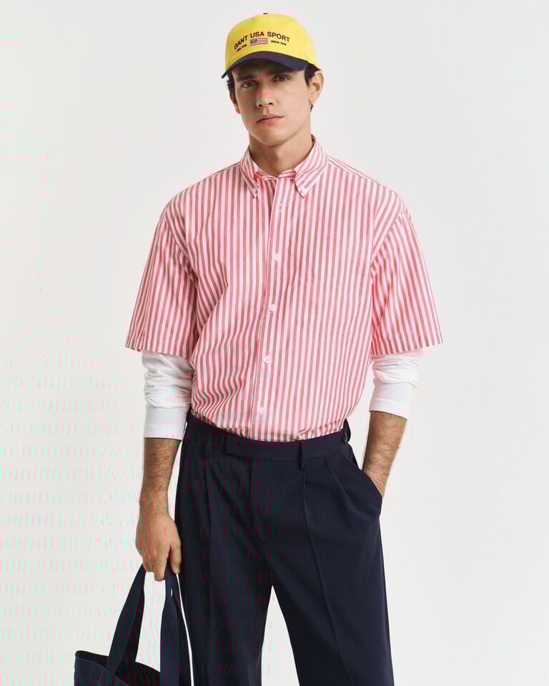 Gant Camisa Relaxed Fit Heritage Poplin de manga corta