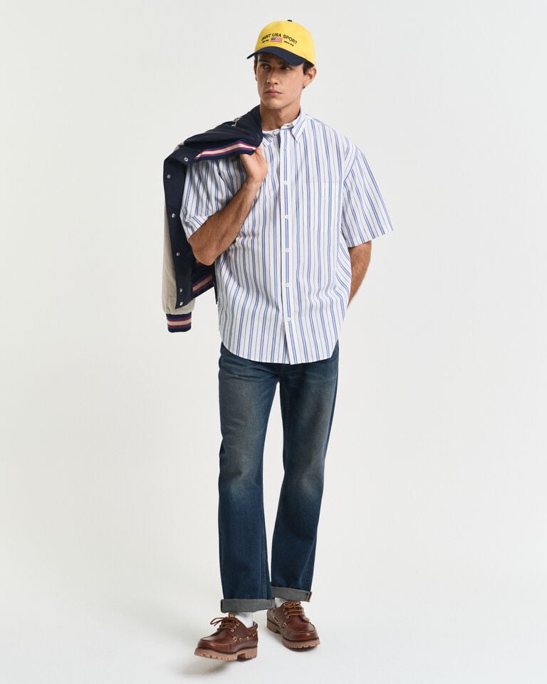 Gant Camisa Relaxed Fit Heritage Poplin De Manga Corta