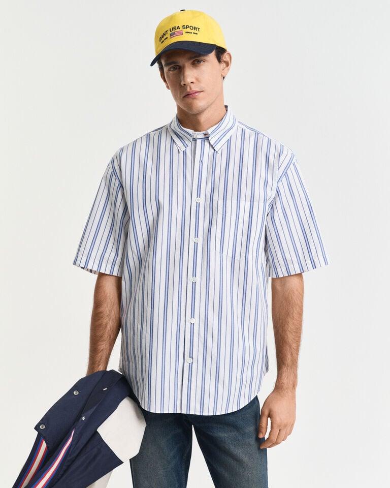 Gant Camisa Relaxed Fit Heritage Poplin de manga corta