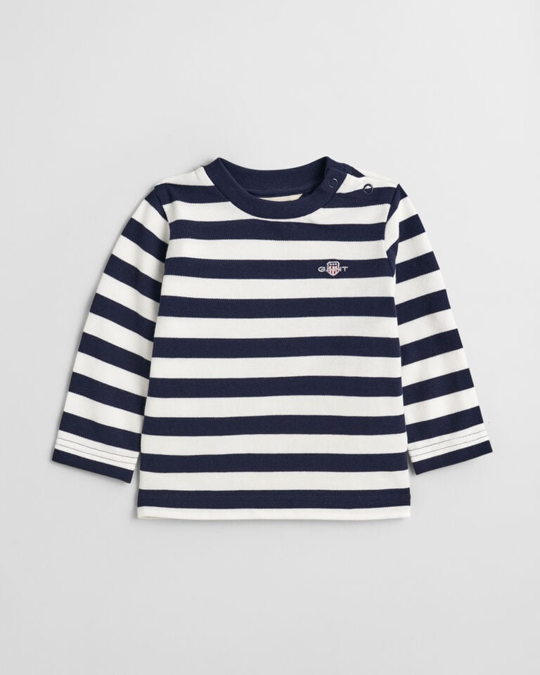 Gant Camiseta de manga larga de piqué a rayas Shield Baby