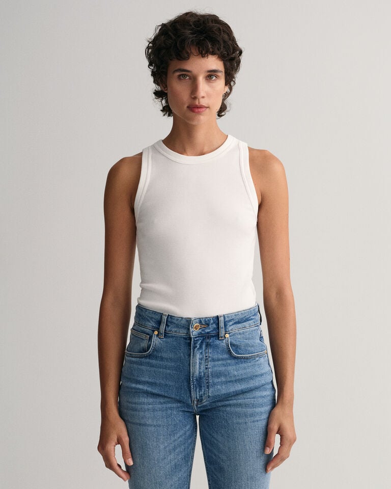 Gant Camiseta de tirantes acanalada con cuello alto