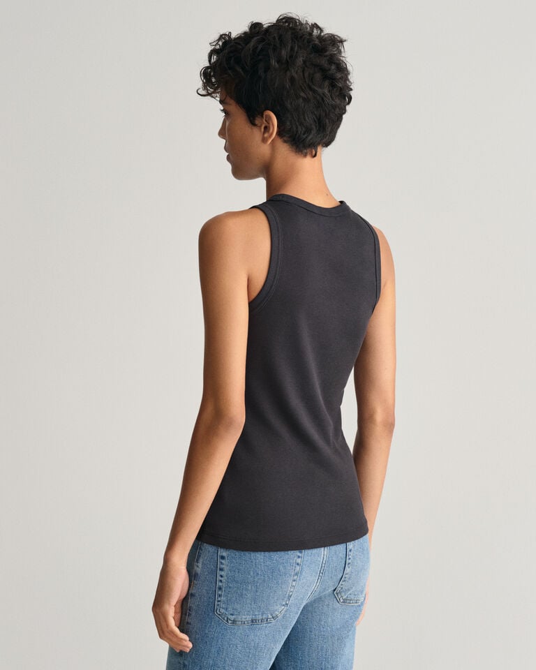 Gant Camiseta De Tirantes Acanalada Con Cuello Alto