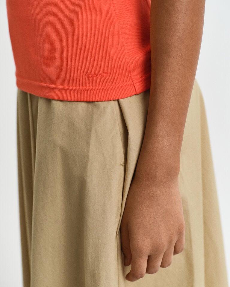 Gant Camiseta De Tirantes Acanalada Con Cuello Alto