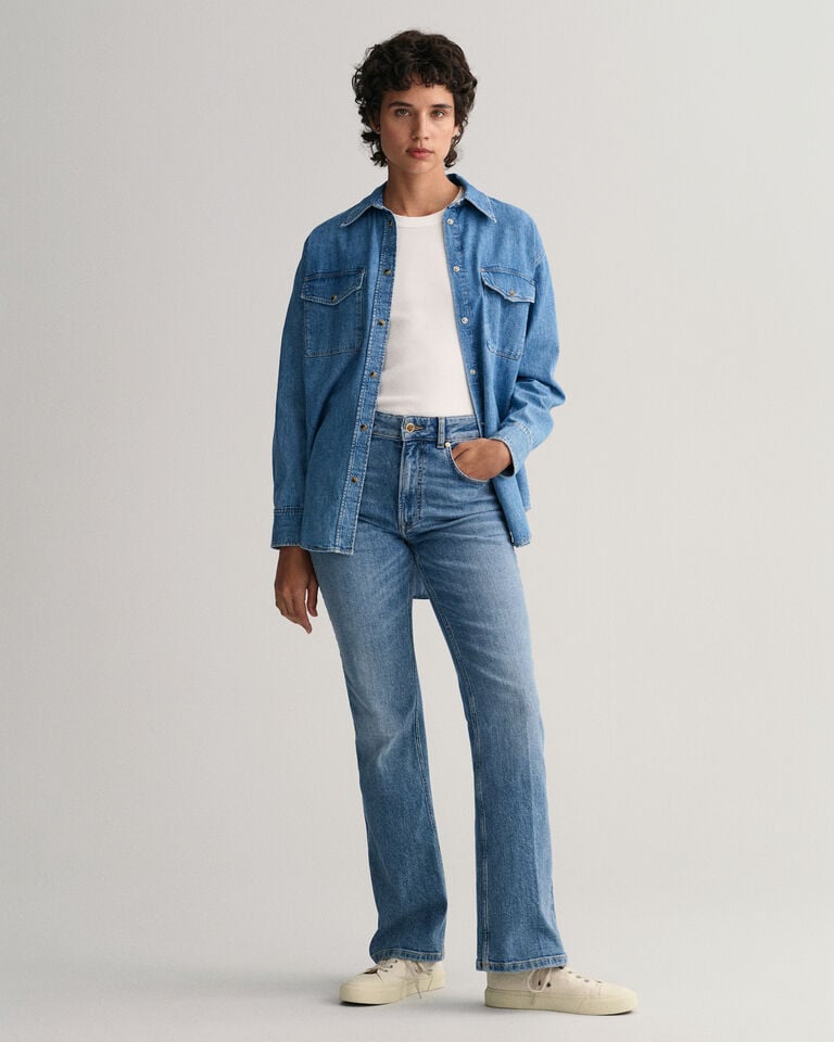 Gant Camiseta De Tirantes Acanalada Con Cuello Alto