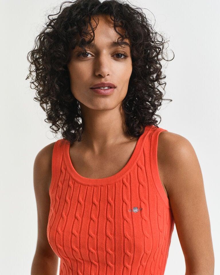 Gant Camiseta Sin Mangas De Punto De Ochos En Algodón Elástico