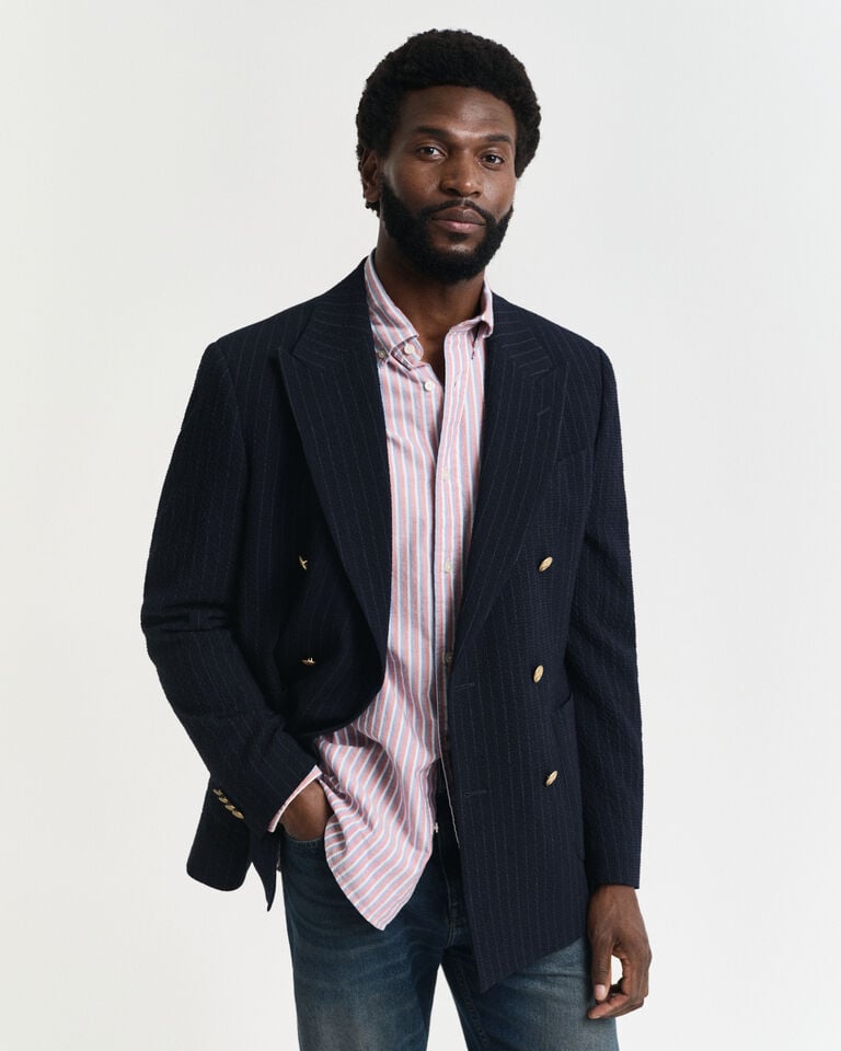 Gant Americana Club Slim Fit de sirsaca a rayas